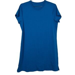 Bright Blue Dopamine Lululemon Short Sleeve Crew‎ Neck T-Shirt Dress Large